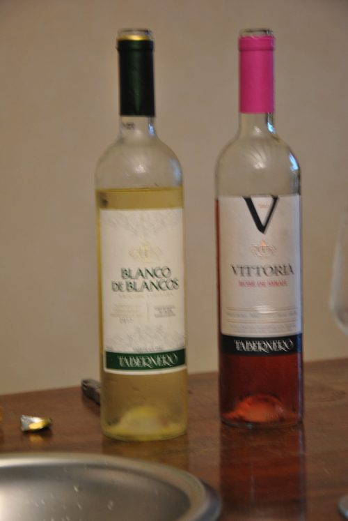 bouteille Blanco de blancos et Vittoria rosé